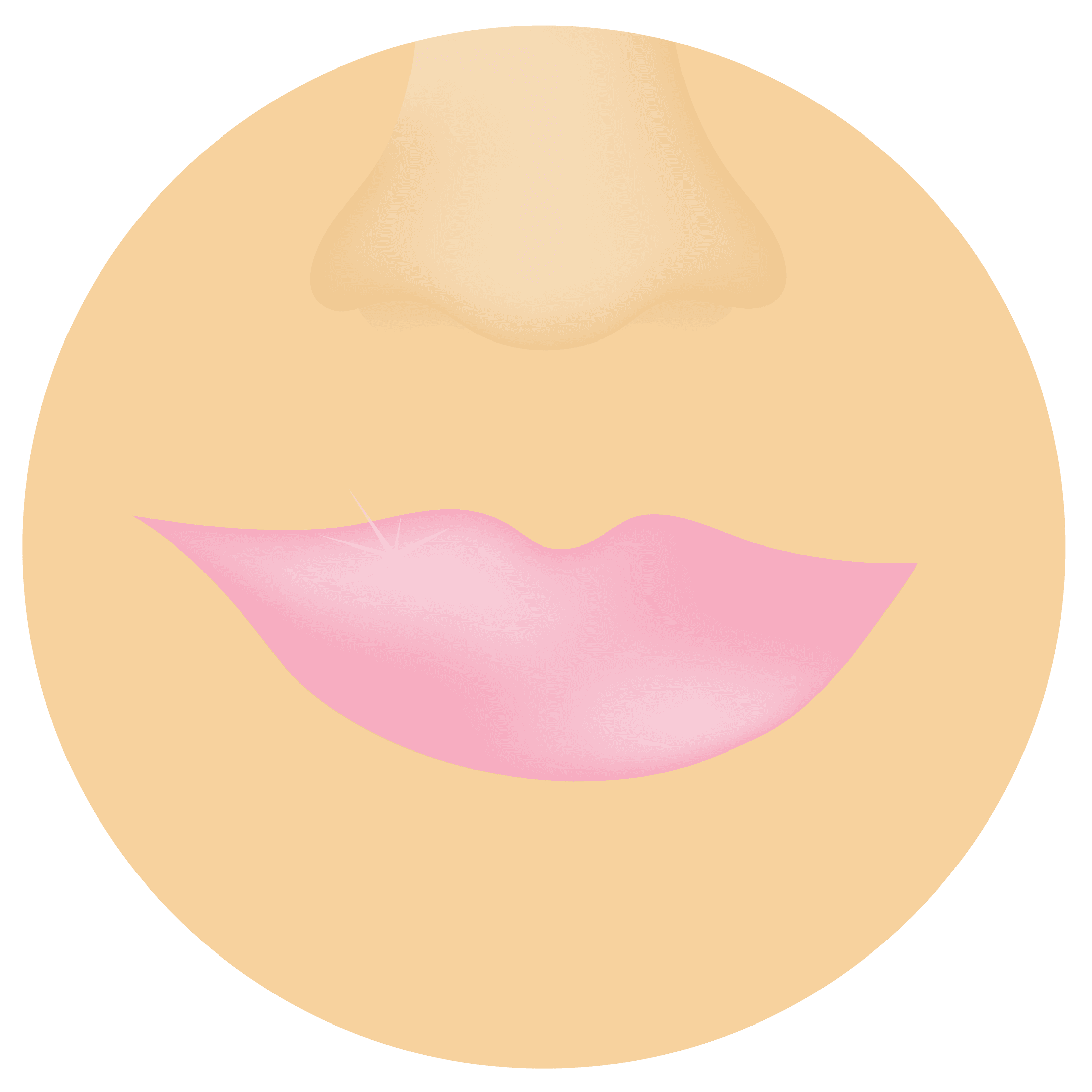 B-goldi applied to lips